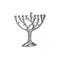 Rite Lite 10.75" Silver Elegant Tree of Life Inspired Hanukkah Menorah